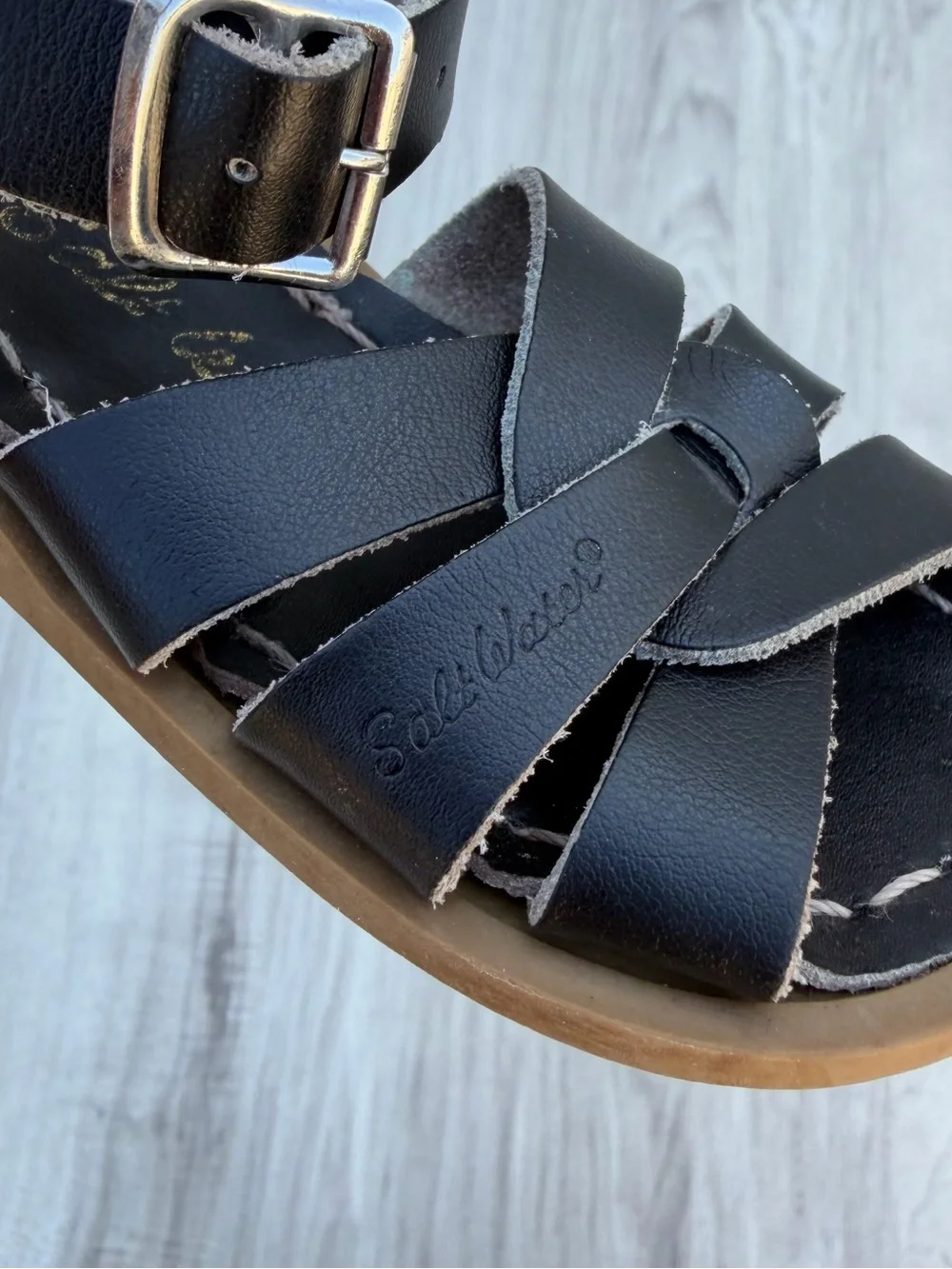 Salt Water Original  Sandals in Black - Little Kid